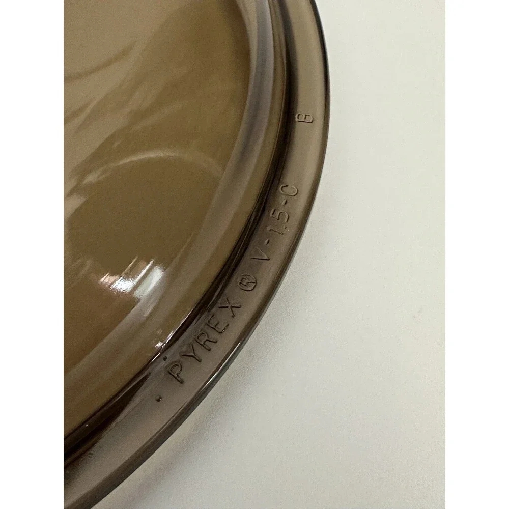 Pyrex Visions Amber Glass Lid V-15-C Replacement Cookware Cover 7” Brown